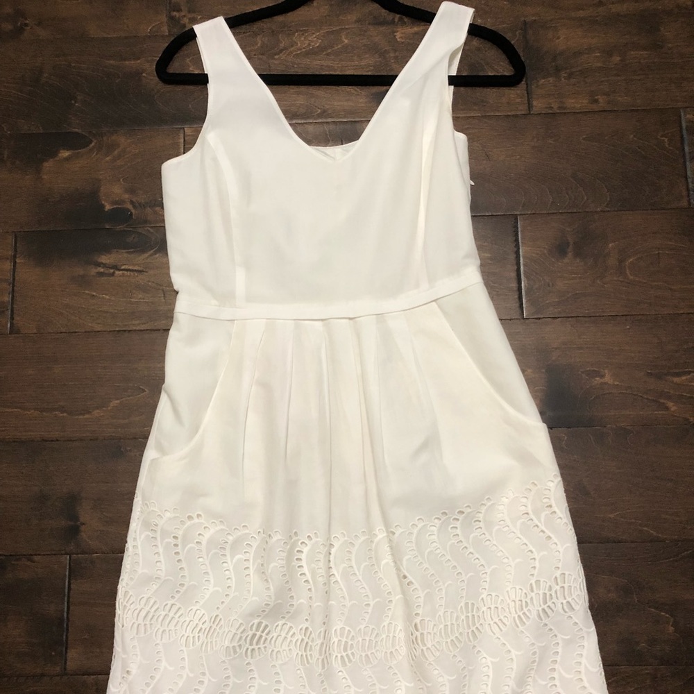 J Crew White Eyelet Dress